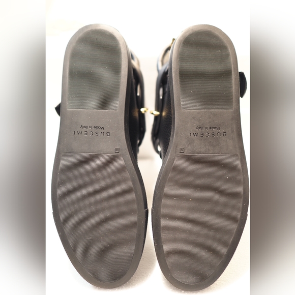 Luxury Designer Buscemi Men's 1High-Top Leather Sneakers with Padlock, Black - Picture 12 of 15